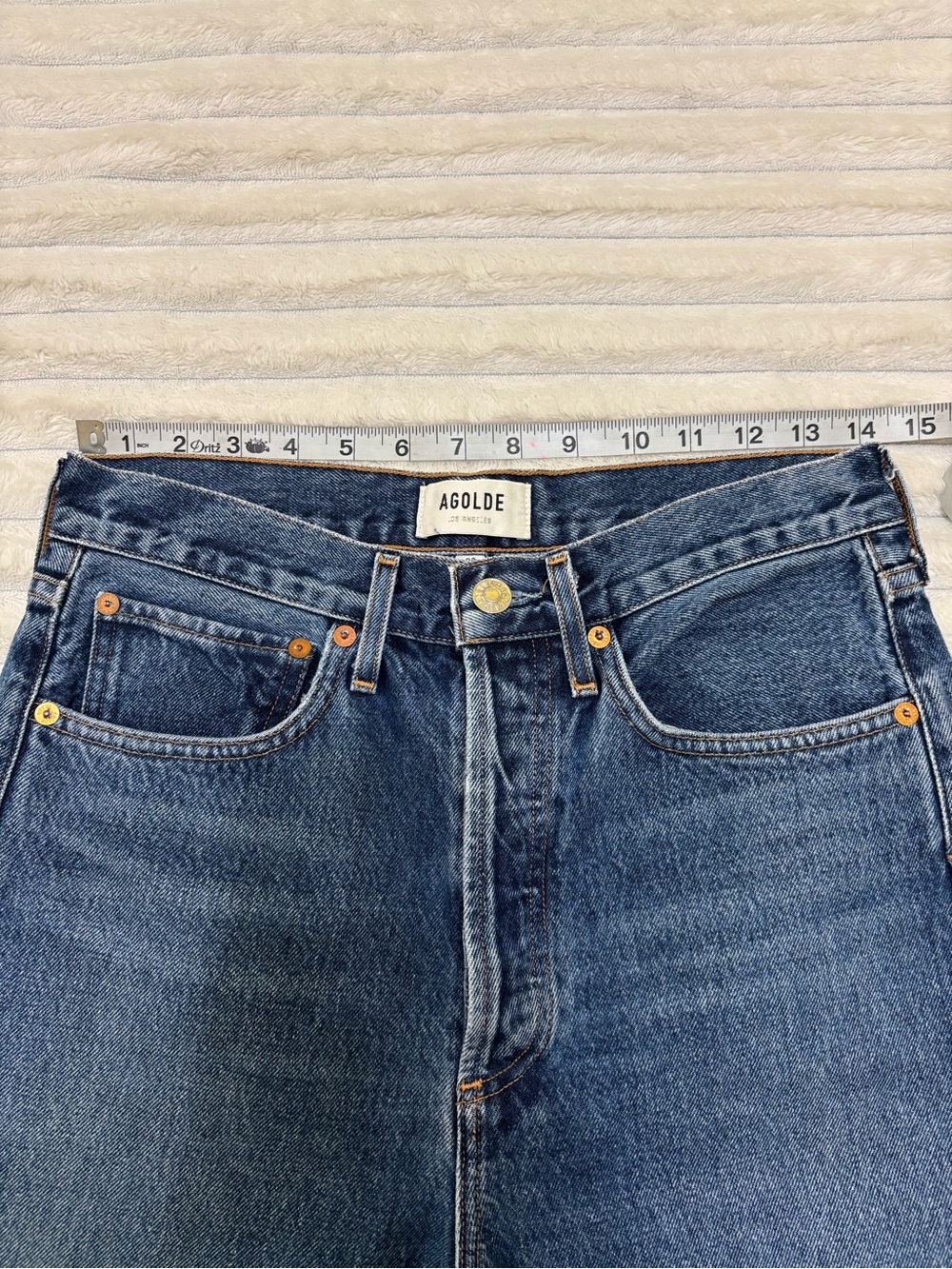 Agolde 90s mid rise jeans 100% cotton sz 26 - Picture 7 of 12
